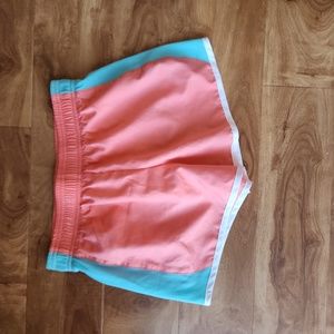 Danskin Now Girls' Athletic Shorts - L/G (10-12) - Coral/Light blue/white
